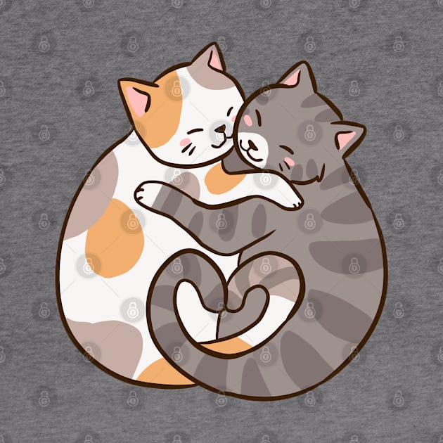 Cute cat hug by Yarafantasyart